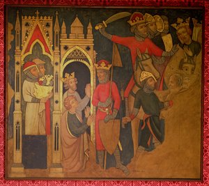 Cattività del Re Ioiachin di Israele, ricostruzione di un dipinto murale originariamente nella Painted Chamber del Palazzo di Westminster da Professor Ernest Tristram