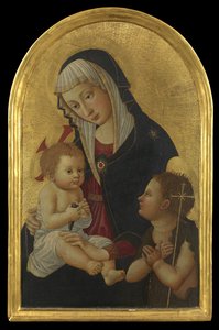 Vergine e Bambino con un cardellino e il piccolo San Giovanni, dopo il 1460 da Pseudo Pier Francesco Fiorentino