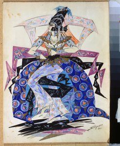 Disegno di costume per il balletto "Petrouchka" di Igor Stravinski da Pyotr Boborykin