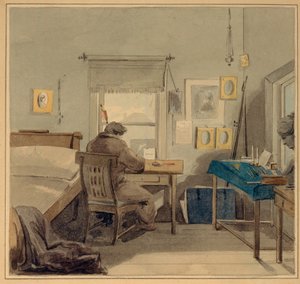 Al lavoro. Nella Casa di Pavel Nashchokin, 1824
