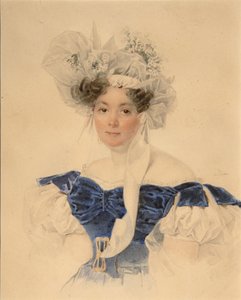 Ritratto della contessa Varvara Sergeyevna Golitsyna 1794-1875, nata Rumyantseva-Kagulska, metà degli anni 1830 da Pyotr Fyodorovich Sokolov