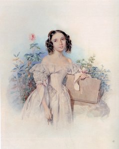 Ritratto della principessa Elena Biron von Curland, nata Meshcherskaya 1818-1843, 1830s