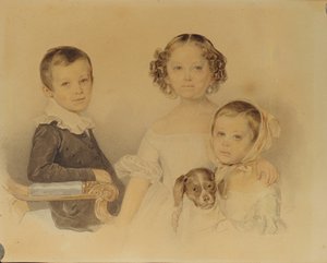 Ritratto dei bambini Lanskoy da Pyotr Fyodorovich Sokolov