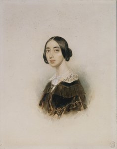 Ritratto della cantante e compositrice Michelle Pauline Viardot-García 1821-1910, 1843-1845 da Pyotr Fyodorovich Sokolov