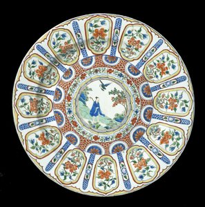 Un grande piatto verte Imari, periodo Kangxi, 1662-1722