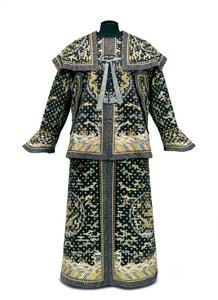Raro uniforme cerimoniale della guardia imperiale, periodo Qianlong/Jiaqing (1736-1820) da Qing Dynasty Chinese School