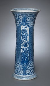 Vaso con coperchio da Qing Dynasty Chinese School