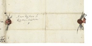 Foglio di indirizzo di una lettera di Elisabetta I d