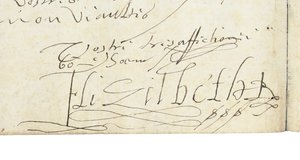 Firma su una lettera di Elisabetta I d