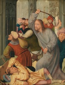 Cristo scaccia i mercanti dal Tempio da Quentin Massys or Matsys