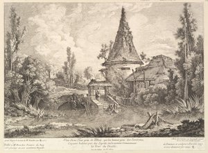Veduta della torre vicino a Blois, metà del 18° secolo