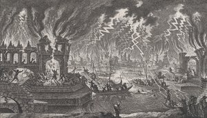 Vista di un Incendio da Quentin Pierre Chedel