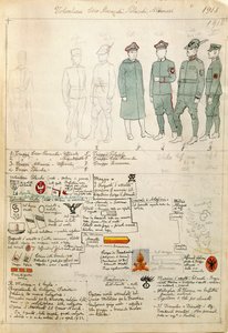 Uniformi dei volontari albanesi, cecoslovacchi e polacchi del Regno d