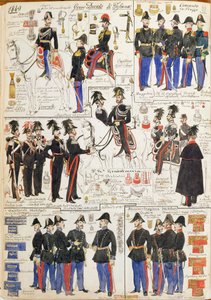 Varie uniformi del Granducato di Toscana da Quinto Cenni