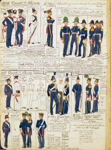Varie uniformi del Ducato di Parma da Quinto Cenni