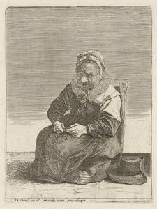 Vecchia donna con un rosario da Quirin Boel (attributed to)