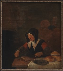 Vecchia donna al suo pasto da Quiringh Gerritsz van Brekelenkam