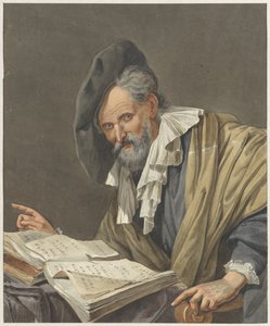 Uomo con berretto e un libro da R.M. Pruysenaar