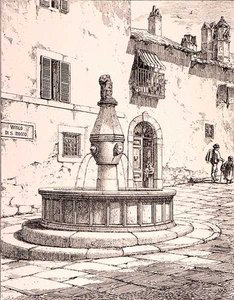 Fontana del Vicolo di S. Rocco, Viterbo, Italia, da 