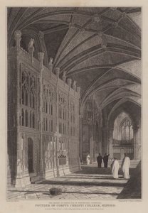 Il santuario del vescovo Foxe, fondatore del Corpus Christi College, Oxford, nella cattedrale di Winchester da R. (after) Essex
