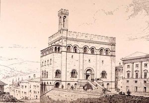 Palazzo del Comune, Gubbio, Italia, da 
