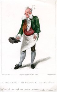 Mr Gattie come Monsieur Morbleu in Monsieur Tonson, 1822