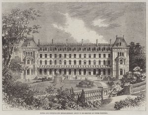 Hotel e stabilimento idropatico in costruzione a Upper Norwood da R. Dudley