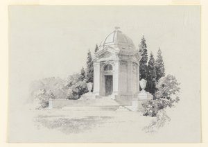 Rappresentazione di un mausoleo da R. E.