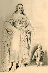 Jeffery Hudson, 30 anni, alto 18 pollici. - Nano di Re Carlo I, 1821