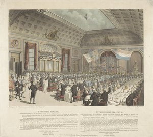 Cena patriottica a Londra, 1813 da R. Reeves