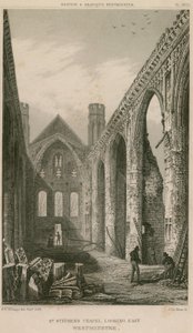 Cappella di Santo Stefano, Westminster, Londra, vista verso est da R. W. Billings