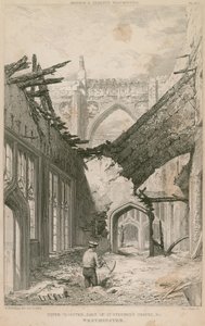Chiostro superiore, parte della Cappella di San Stefano, Westminster, Londra da R. W. Billings