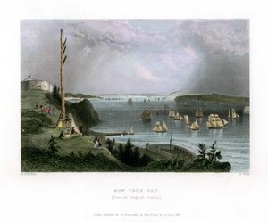 Baia di New York vista dalla Stazione Telegrafica, USA, 1838