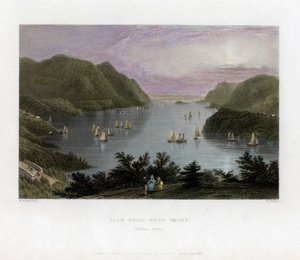 Il fiume Hudson visto da West Point, USA, 1837