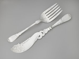 Forchetta e coltello da pesce, c. 1835-1845 da R. and W. Wilson