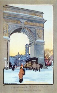 Arco di Washington Square al crepuscolo invernale da Rachael Robinson (after) Elmer