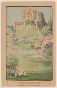 La Cattedrale di San Giovanni il Divino da Morningside Park da Rachael Robinson Elmer