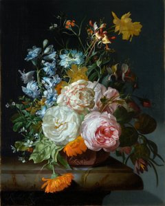 Fiori in un vaso di terracotta da Rachel Ruysch