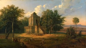 Tempio giavanese in rovina, 1860 da Raden Saleh