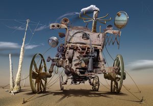 Macchina steampunk del deserto