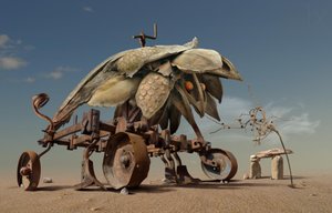Macchina surreale del deserto