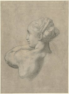 Studio della testa e della spalla sinistra di una donna da Rafaël