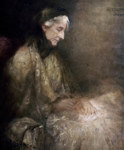 Ritratto di Cosima Wagner (1838 - 1930), figlia di Franz Liszt, moglie di Richard Wagner da Raffael Woldan Schuster