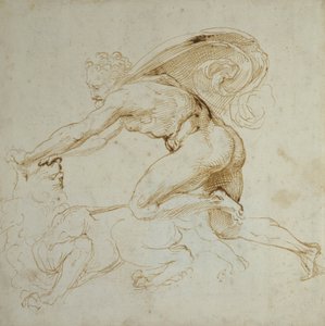 Ercole che sopraffà un leone da Raffaello Sanzio Raphael