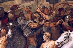Papa Leone I respinge Attila, (dettaglio), 1511-14 da Raffaello Sanzio Raphael