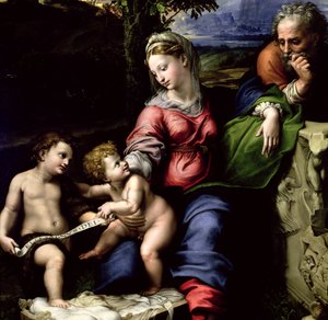 La Sacra Famiglia della Quercia, c.1518 (dettaglio) da Raffaello Sanzio Raphael
