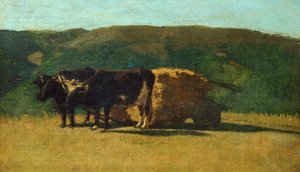Buoi neri che tirano un carro, di Raffaello Sernesi da Raffaello Sernesi