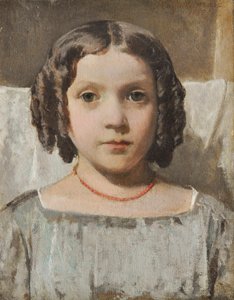 Ragazza con collana di corallo da Raffaello Sernesi