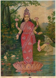 Lakshmi Embellished, di Ravi Varma Press, edit. da Raja Ravi Varma