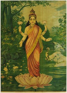 Lakshmi, di Raja Ravi Varma, 1930 da Raja Ravi Varma